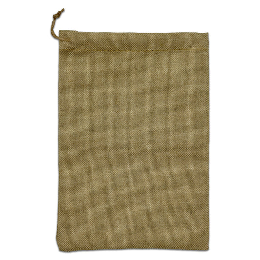 5 3/4" x 7 3/4" Linen Burlap Drawstring Gift Bag Pouches