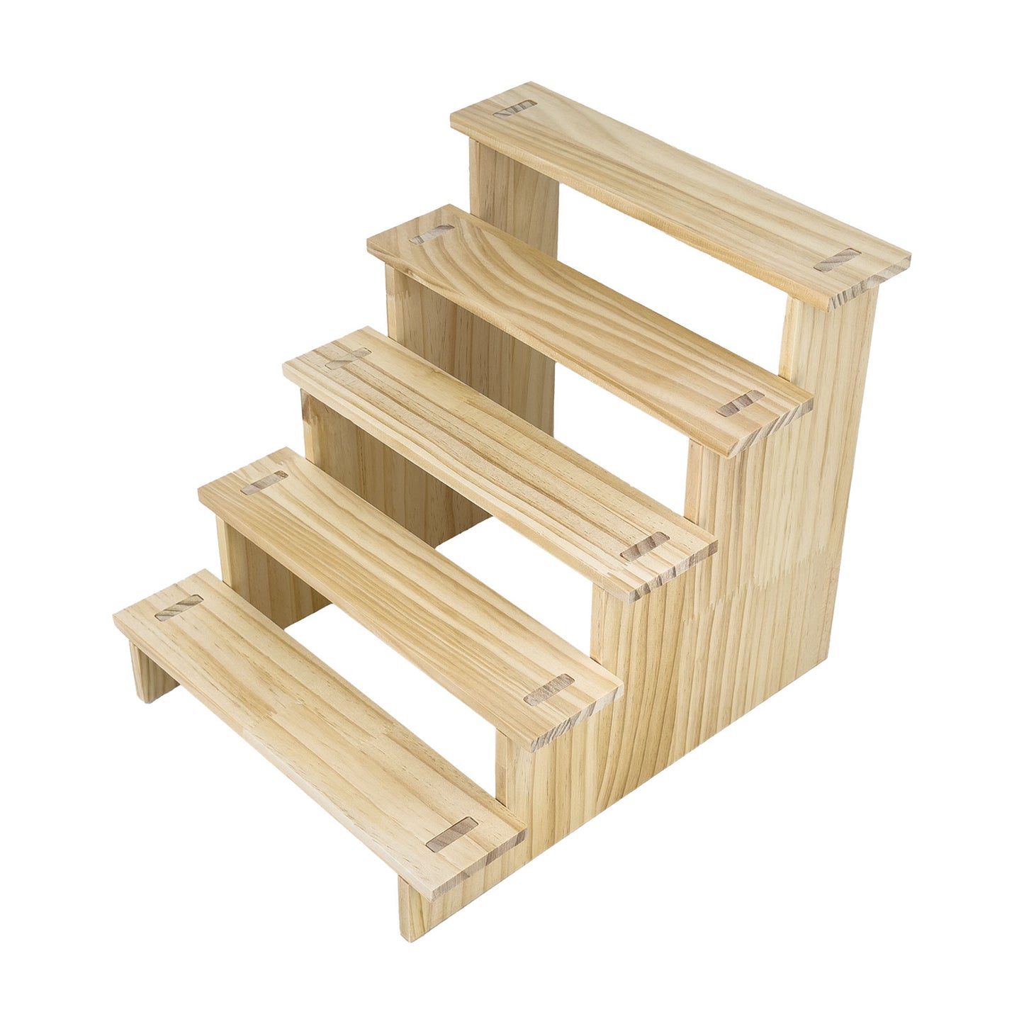 5 Tier Natural Wood Jewelry Display Stand