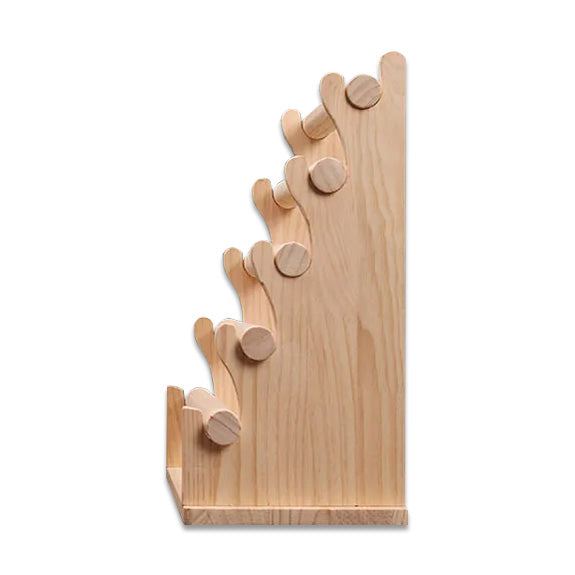 5 Tier Wood Round T-Bar Bracelet Display