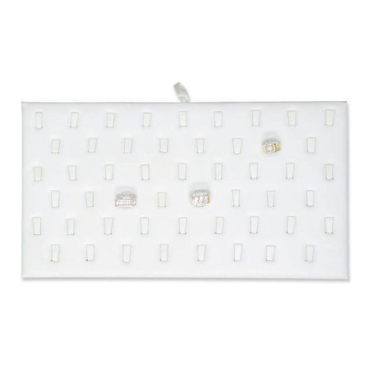 51 Ring White Leatherette Ring Clip Display Pad Tray Insert