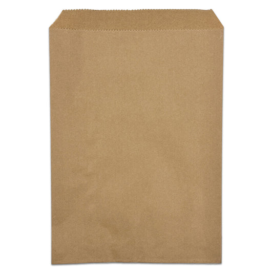 6" x 8 1/2" Kraft Flat Paper Gift Shopping Bags
