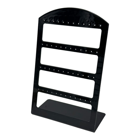 7 1/2" Black Acrylic 48 Pair Earring Jewelry Display Stand
