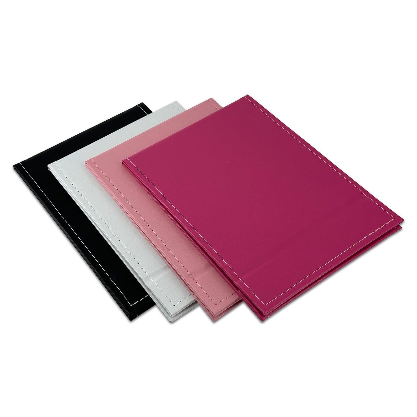 7" x 10" Pink Leatherette Folding Collapsible Mirror