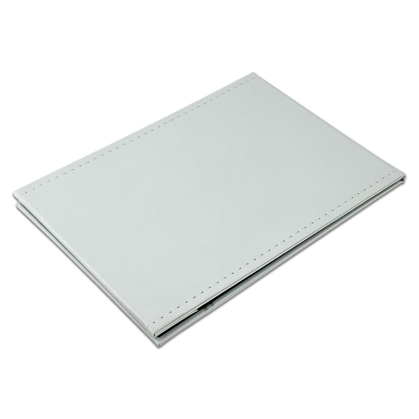 7" x 10" White Leatherette Folding Collapsible Mirror