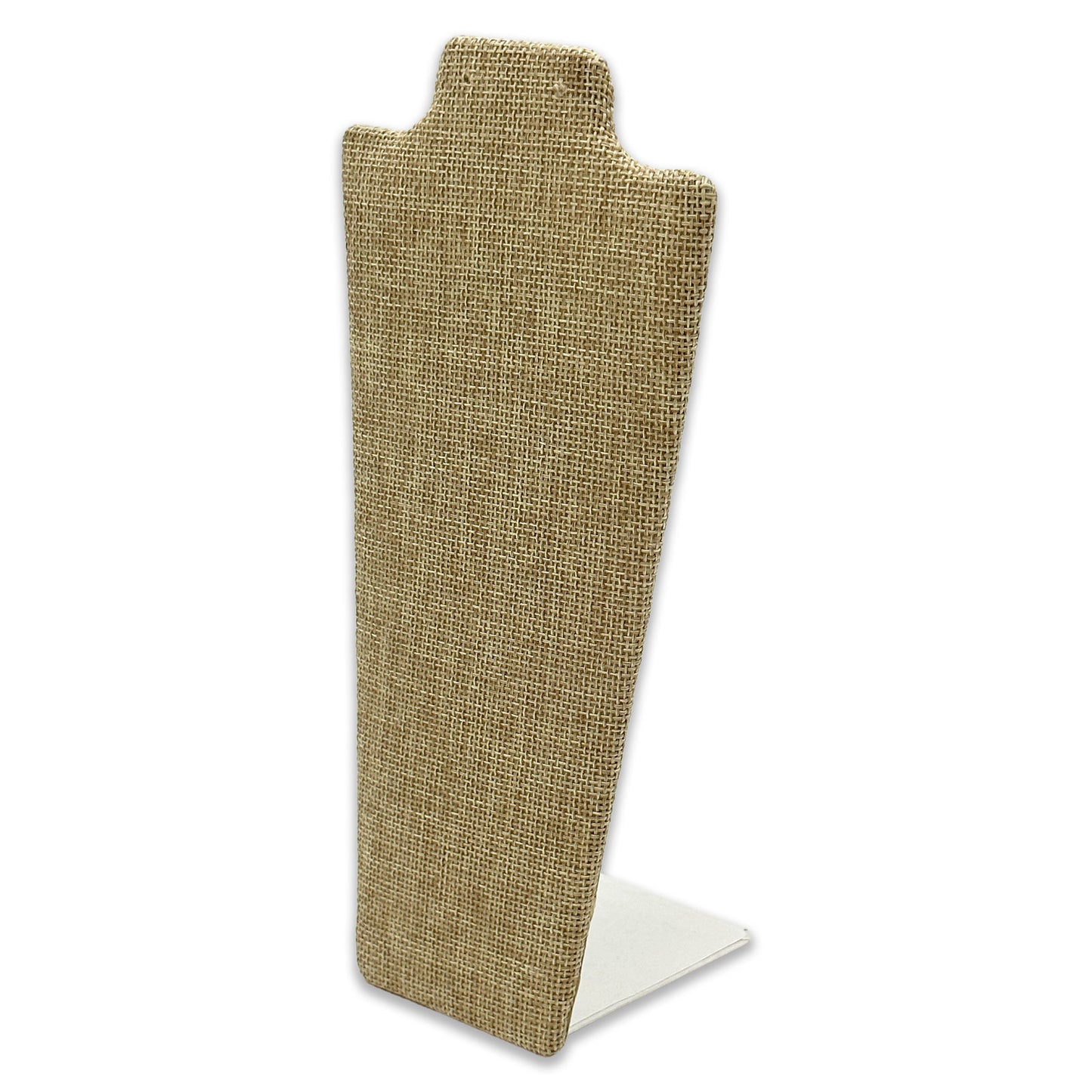8 7/8" Beige Burlap Necklace and Earring Easel Neckform (2-Pack)