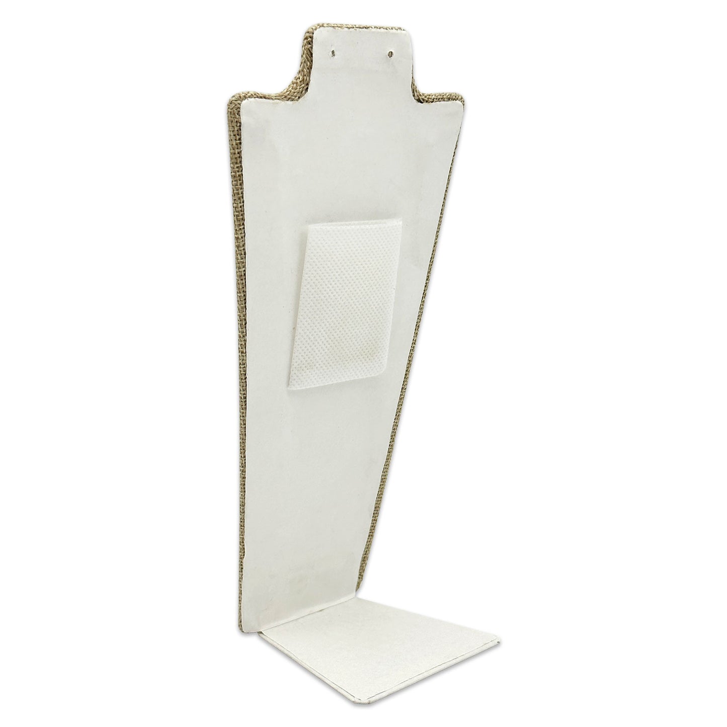 8 7/8" Beige Burlap Necklace and Earring Easel Neckform (2-Pack)