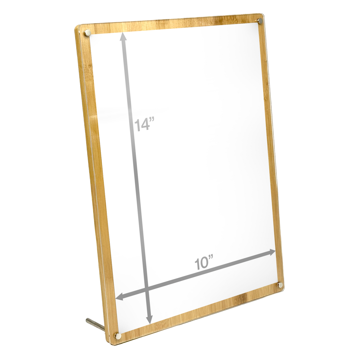 11" x 14" Bamboo and Acrylic Sign Holder Display