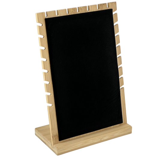 17 x 24cm Black Velvet Bamboo Necklace Jewelry Display