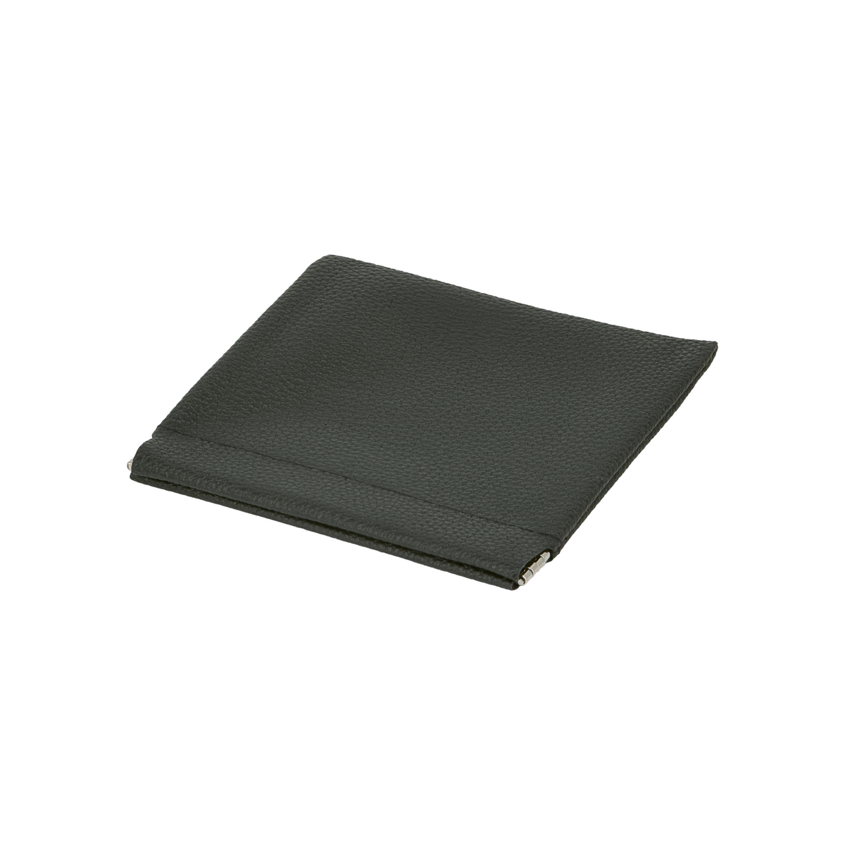 Black Square Leatherette Pouch with Microfiber Interior