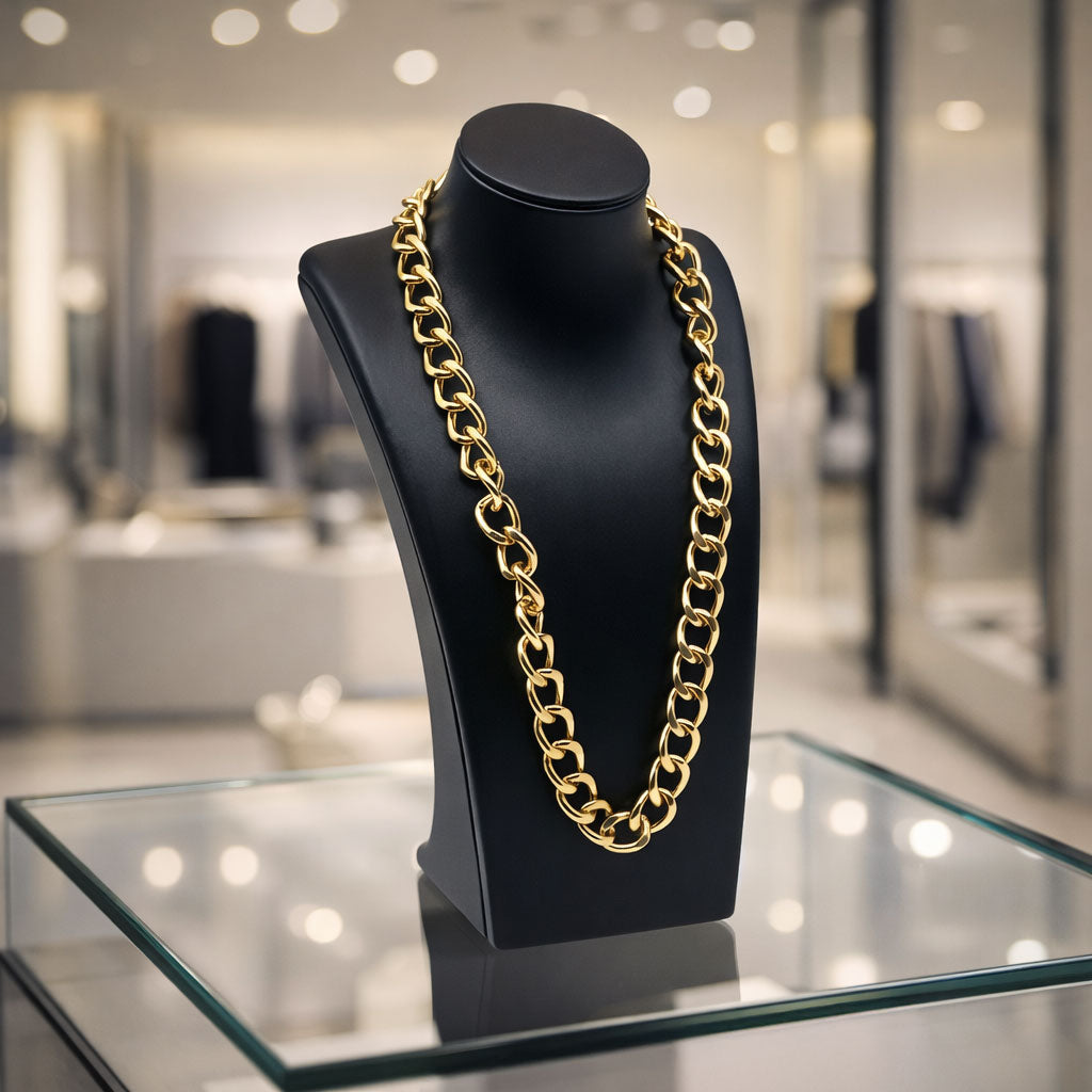 7 1/2" Black Polypropylene Ultra-Durable Necklace Bust Display