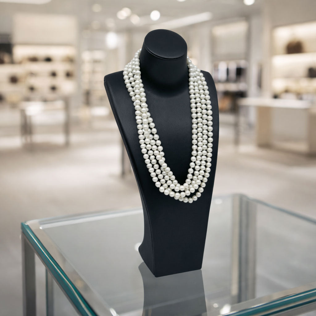 15 1/2" Black Polypropylene Ultra-Durable Necklace Bust Display