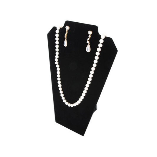 12 1/2" x 8 1/4" Black Velvet Easel Display Earring and Necklace (2-Pack)