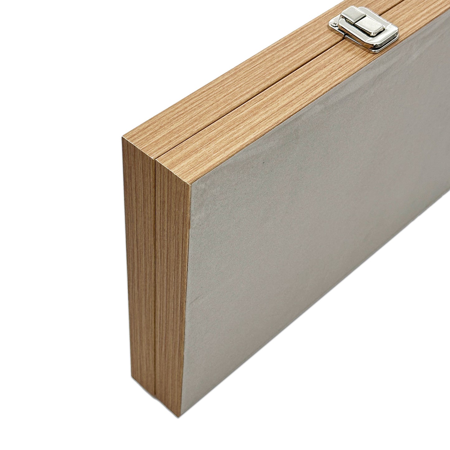 13 3/4" x 9 1/2" Natural Wood 15 Compartment Display Case with Glass Top