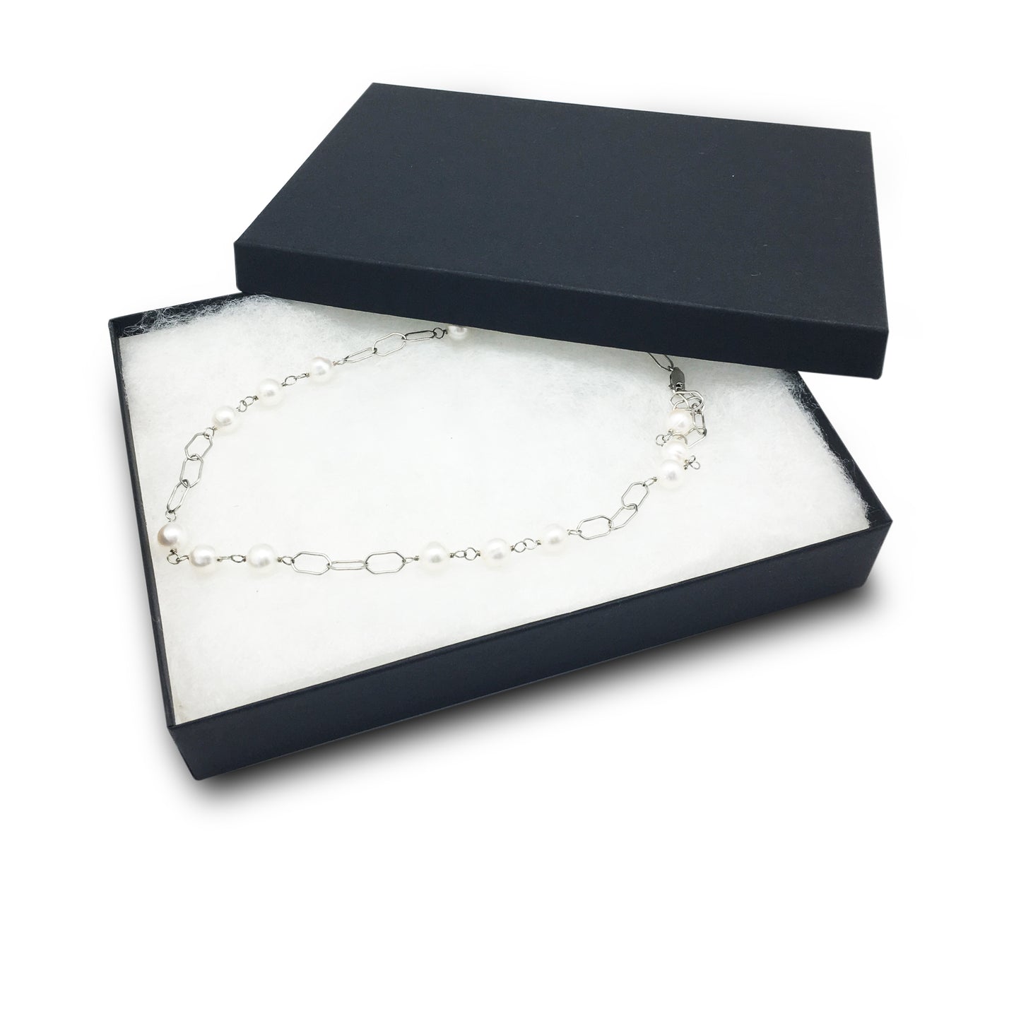 7 1/8" x 5 1/8" x 1 1/8" Matte Black Cotton Box