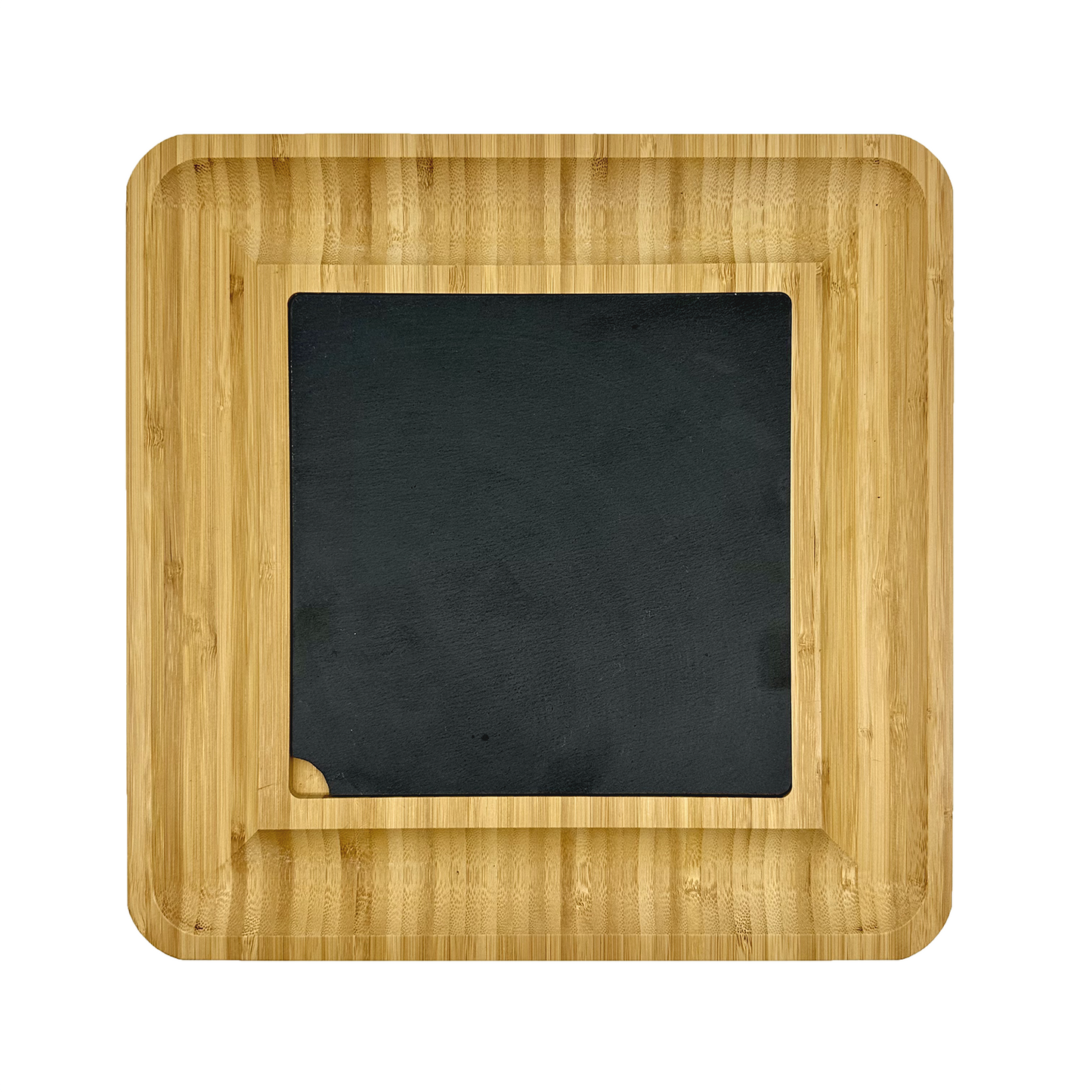 13" x 13" Natural Bamboo Charcuterie Board 6-Piece Set