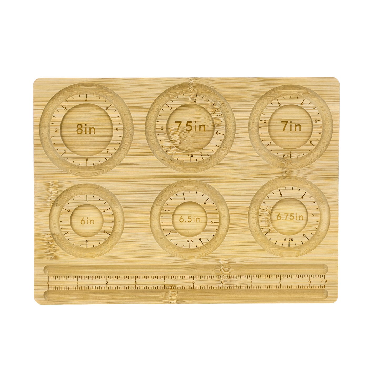 Bamboo 6" to 9 1/2" Bracelet Bead Design Board Tray