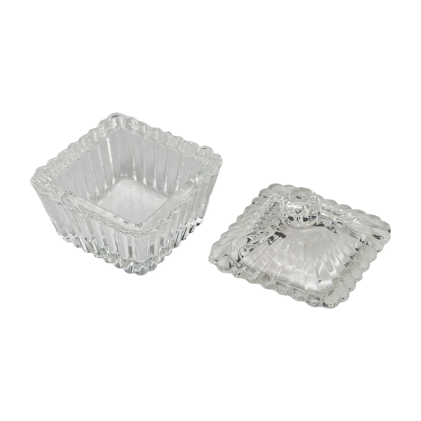 Decorative Glass Keepsake Jar with Lid