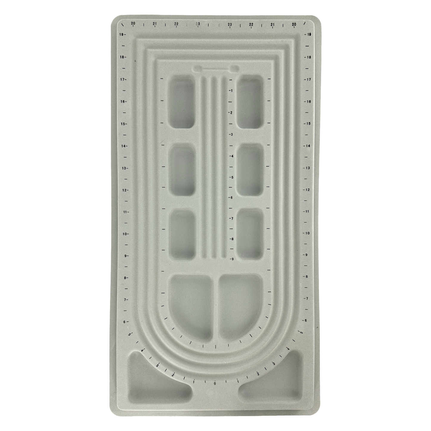 Flocked Plastic Bead Necklace Design Board Tray
