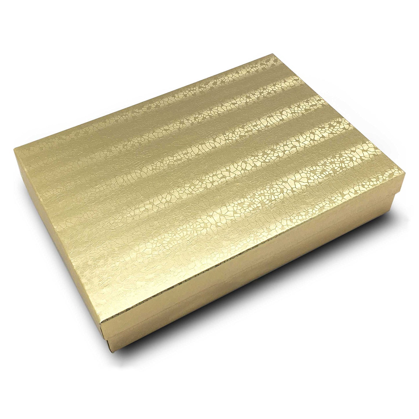 5" x 4" x 1" Gold Cotton Filled Paper Box