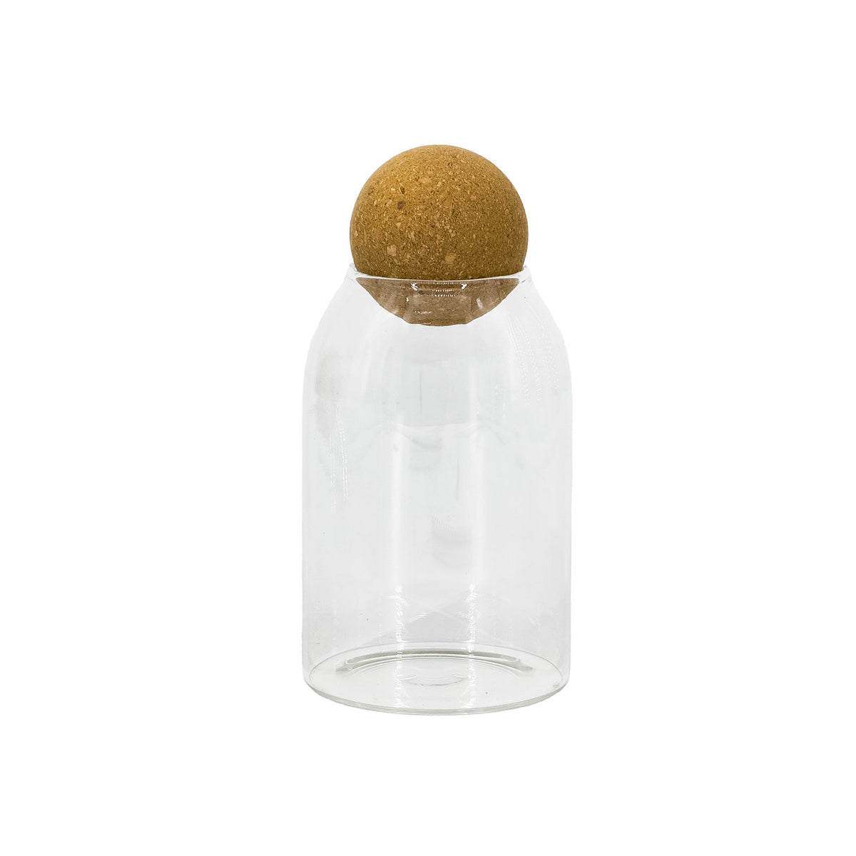 Glass Storage Jar with Cork Ball Lid