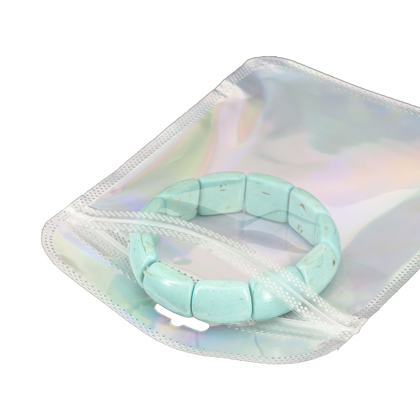 2 3/4" x 4 5/16" Holographic Resealable Zip Lock Bags with Hang Hole
