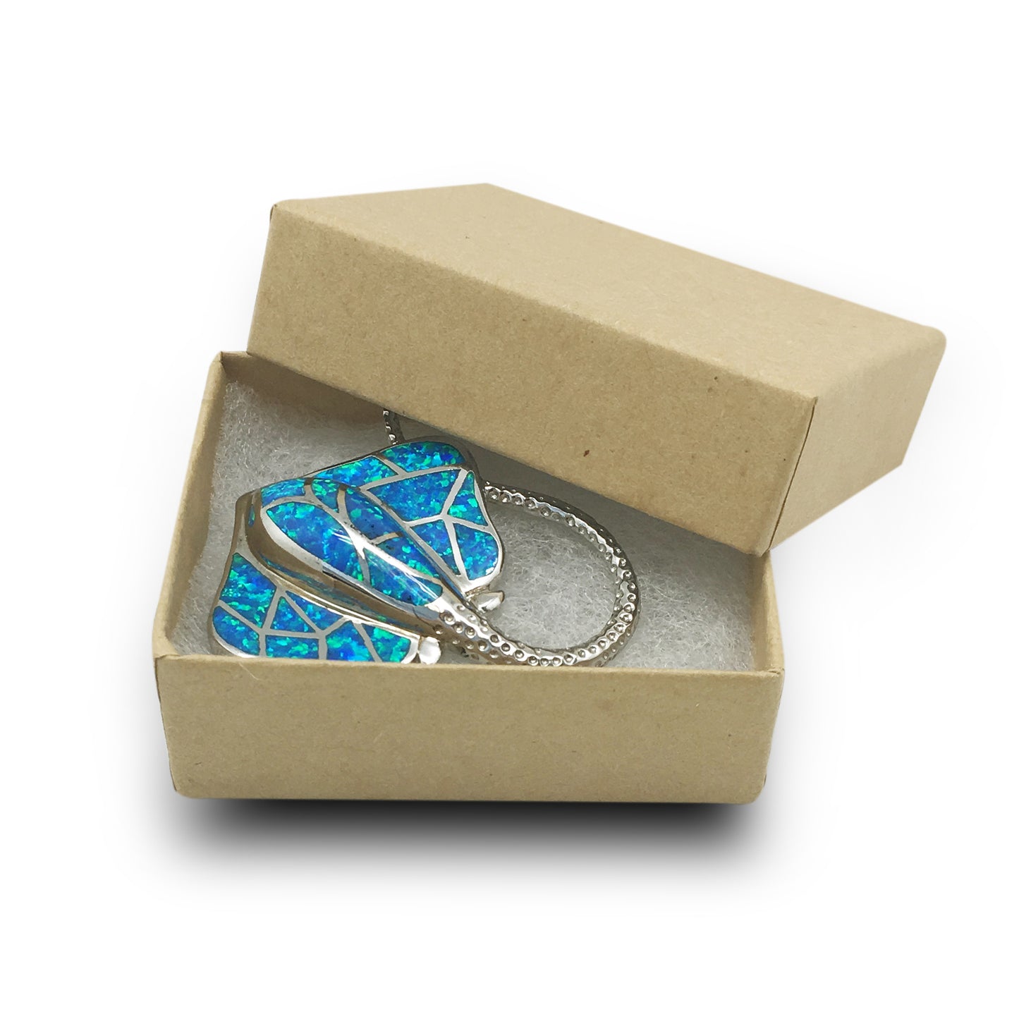 1 7/8" x 1 1/4" x 5/8" Kraft Cotton Filled Paper Box