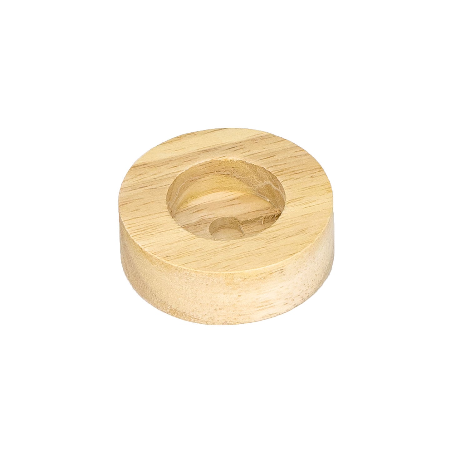 Natural Wood Sphere Display Stand with 1.25" Opening