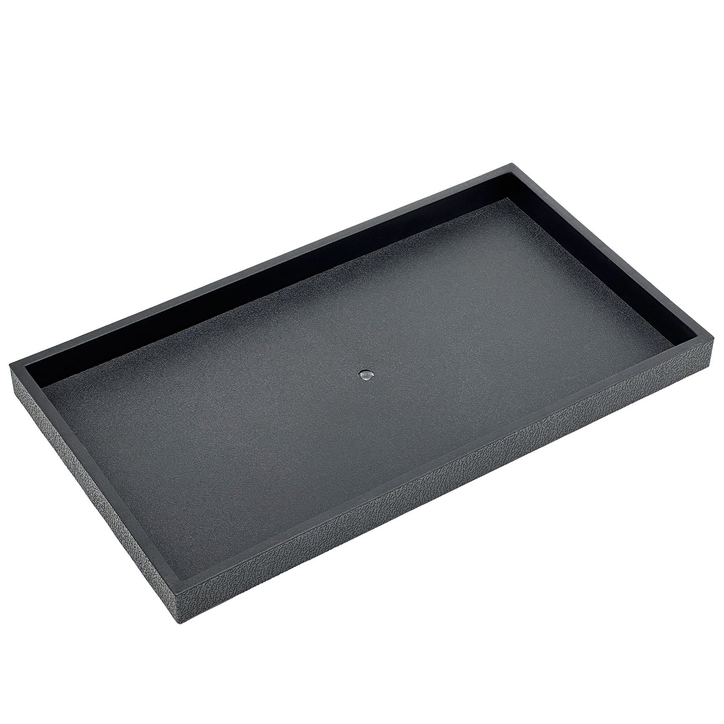 1" Standard Size Black Stackable Plastic Utility Tray