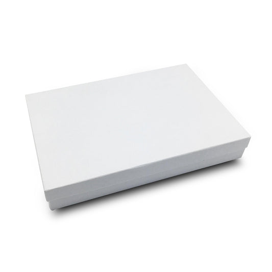 7 1/8" x 5 1/8" x 1 1/8"H White Swirl Cotton Box