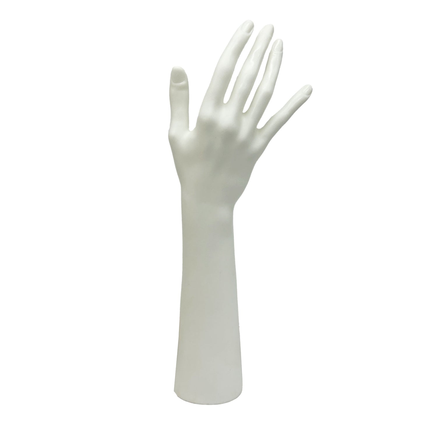 White Hollow Plastic Hand Jewelry Display Stand