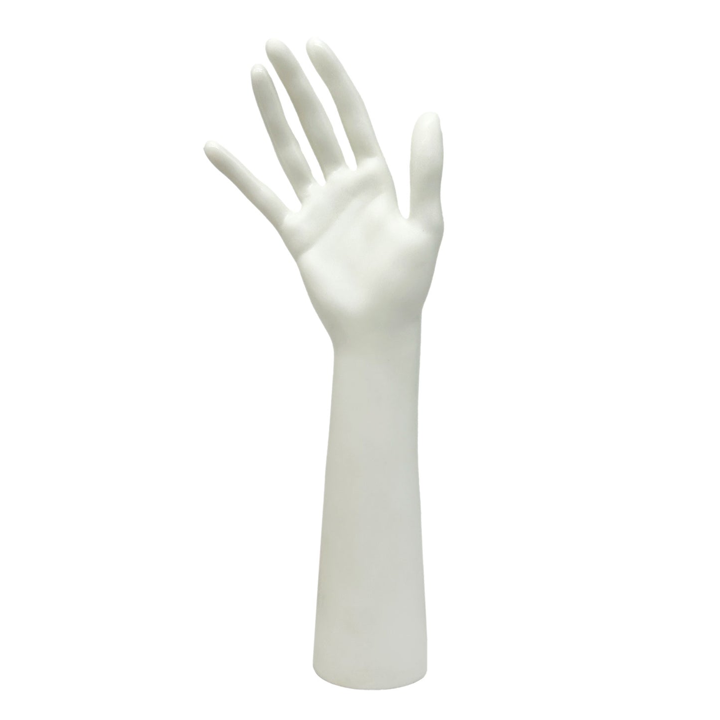 White Hollow Plastic Hand Jewelry Display Stand