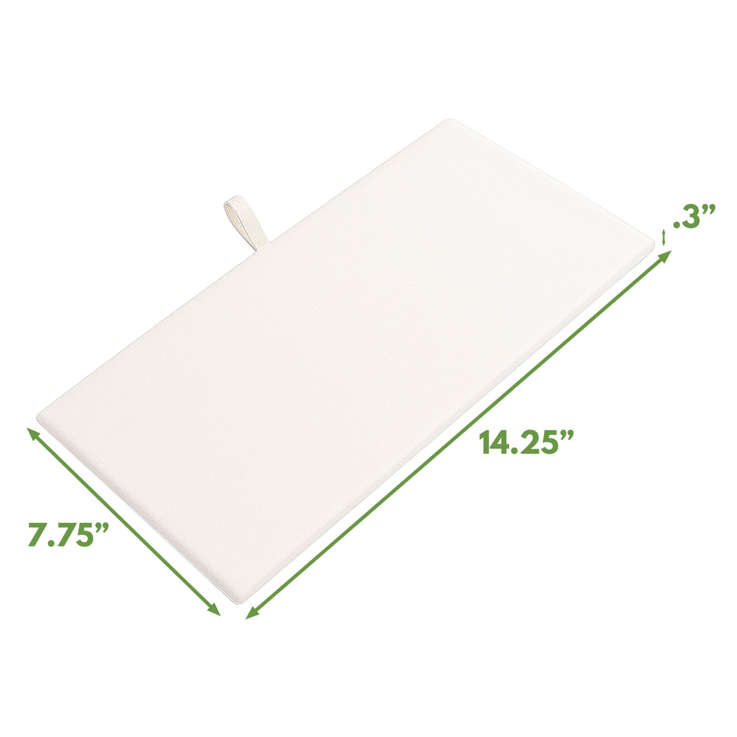 14 1/4" x 7 3/4" White Velvet Standard Display Pad (2-Pack)
