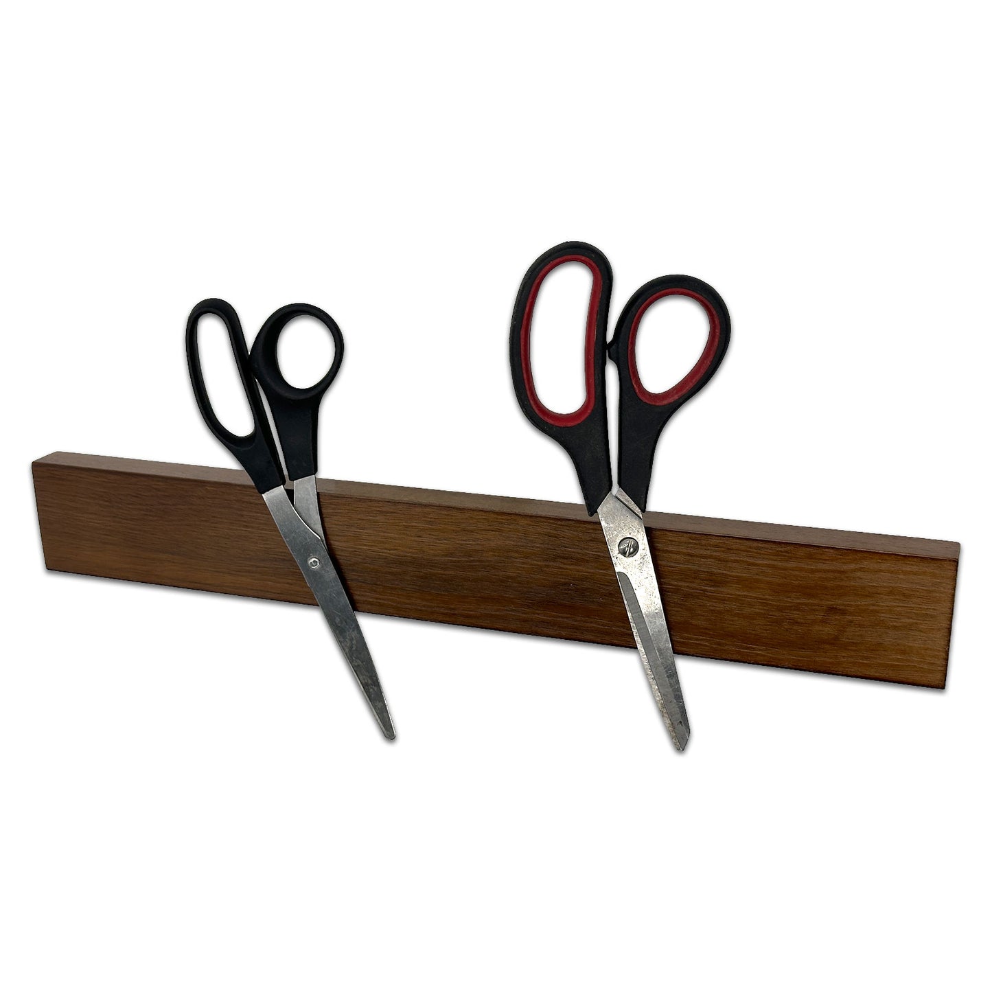 Oak Wood Wall-Mounted Magnetic Tool and Knife Block