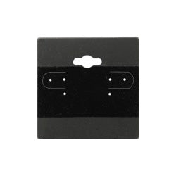1 1/2"W x 1 1/2"H Black Hanging Earring Card