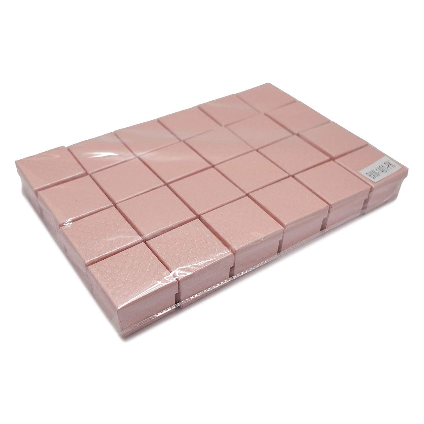 1 3/4" x 1 3/4" Pink Diamond Pattern Cardboard Jewelry Box