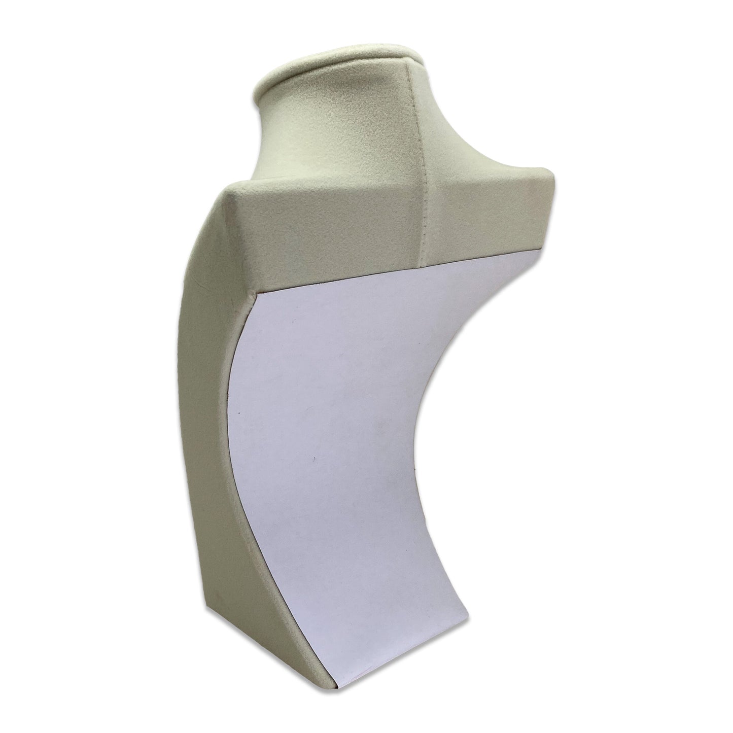 10" Beige Velvet Necklace Bust Display