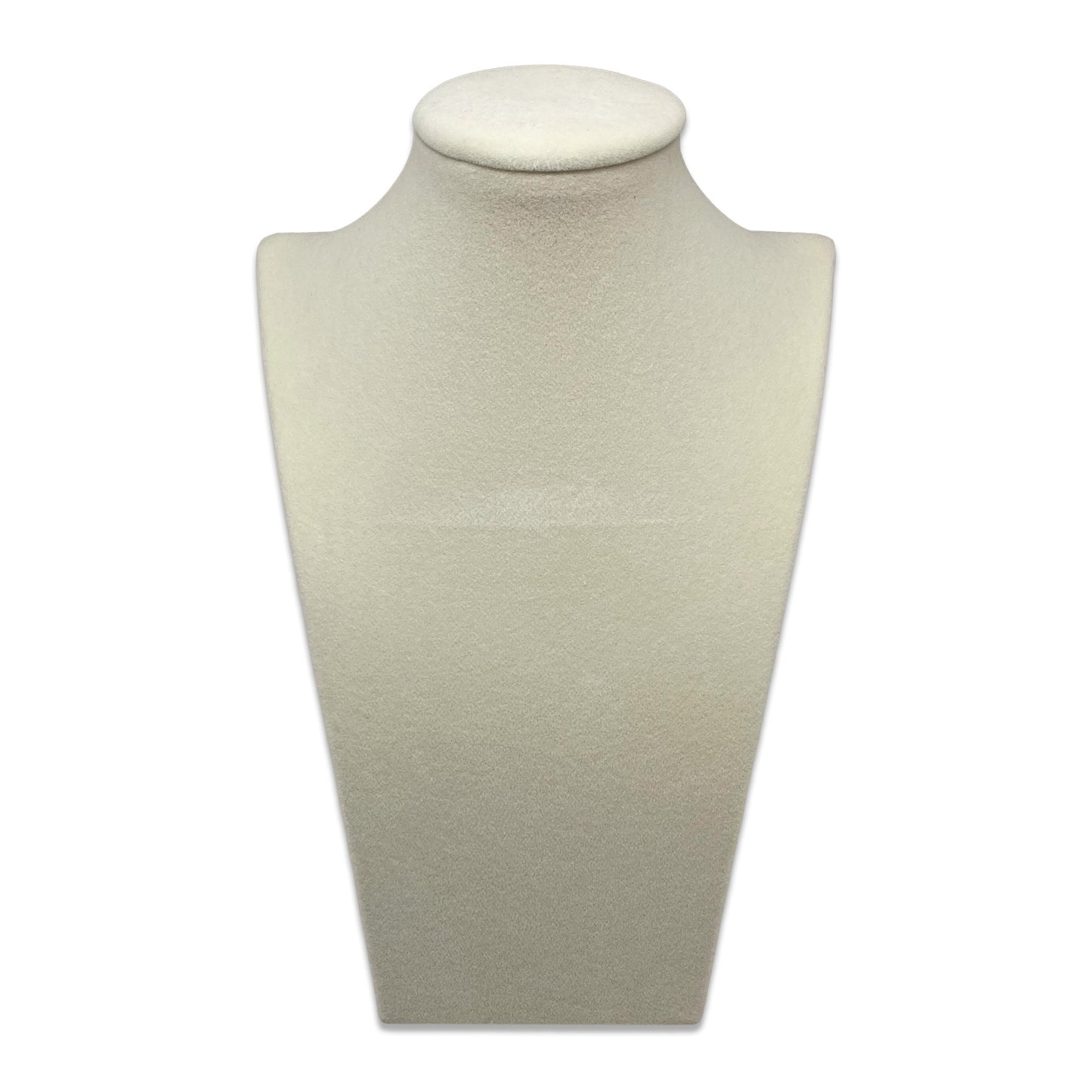 10" Beige Velvet Necklace Bust Display