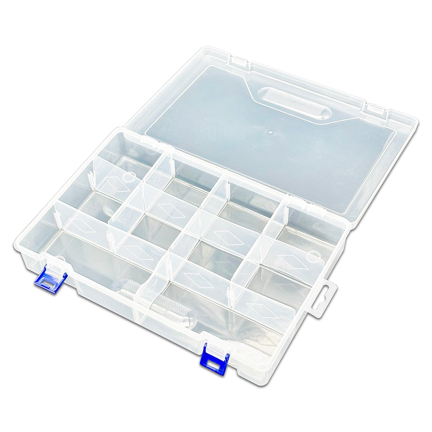 10 Grid Clear Plastic Compartment Organizer Storage Case