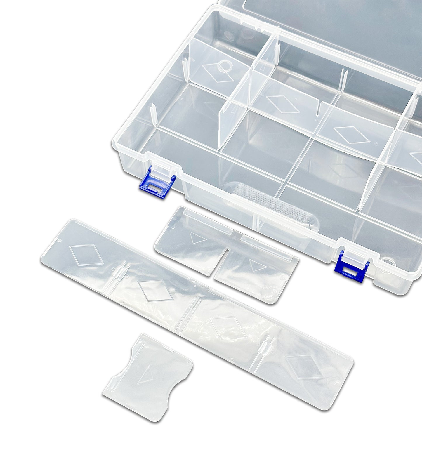 10 Grid Clear Plastic Compartment Organizer Storage Case
