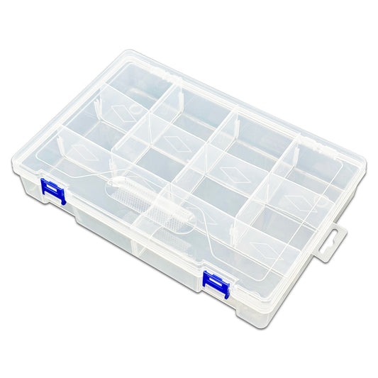 10 Grid Clear Plastic Compartment Organizer Storage Case