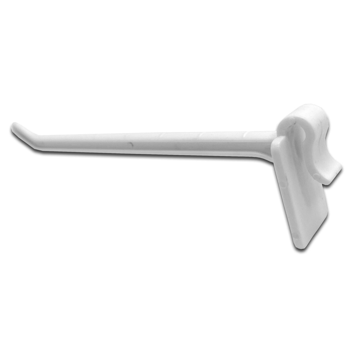 100 Pack of White Plastic Hooks for Countertop Racks