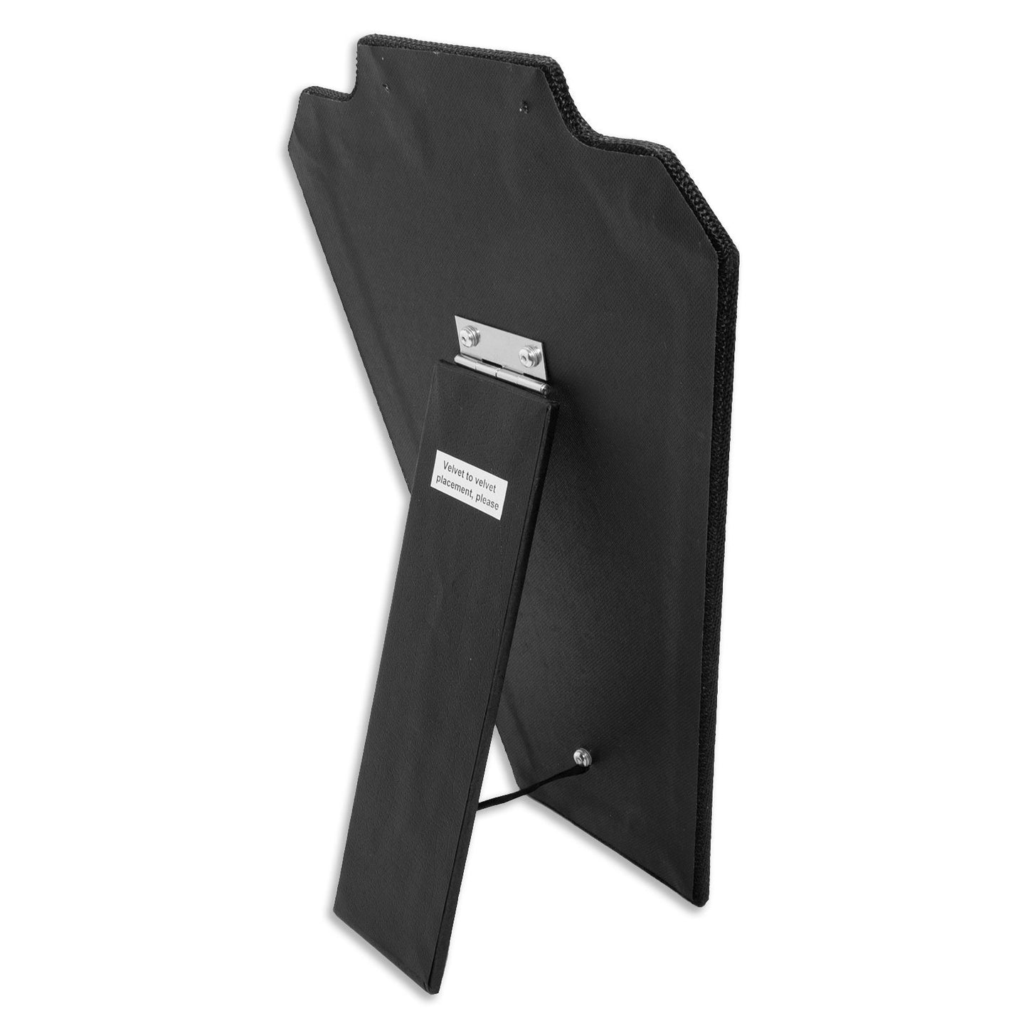 11 1/8" Black Burlap Necklace and Earring Easel Display (2-Pack)