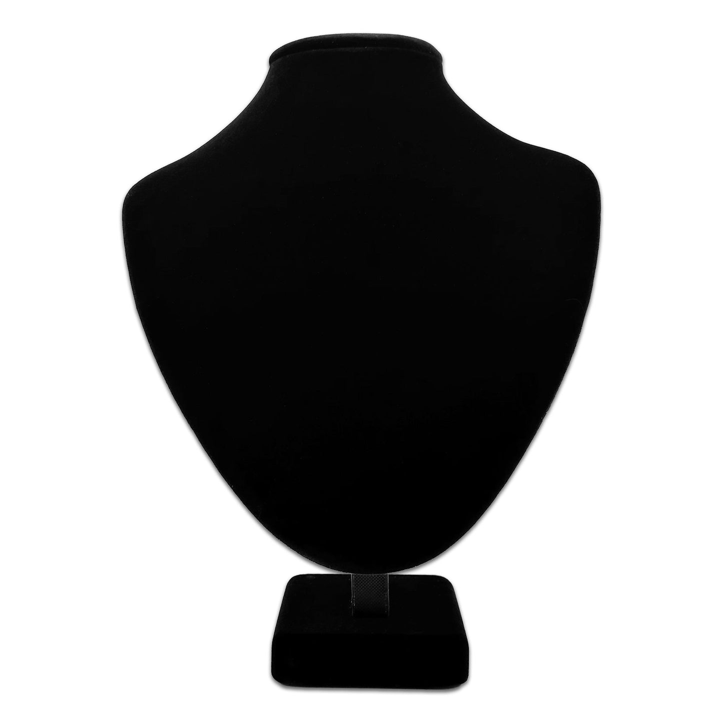 11" Black Velvet Necklace Bust Display Stand