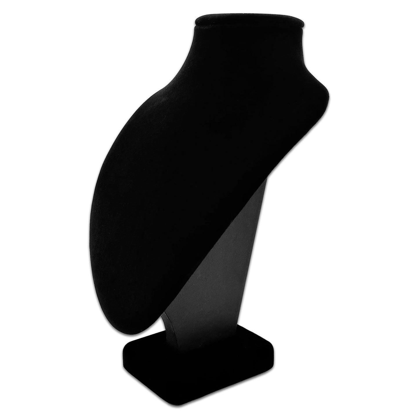 11" Black Velvet Necklace Bust Display Stand