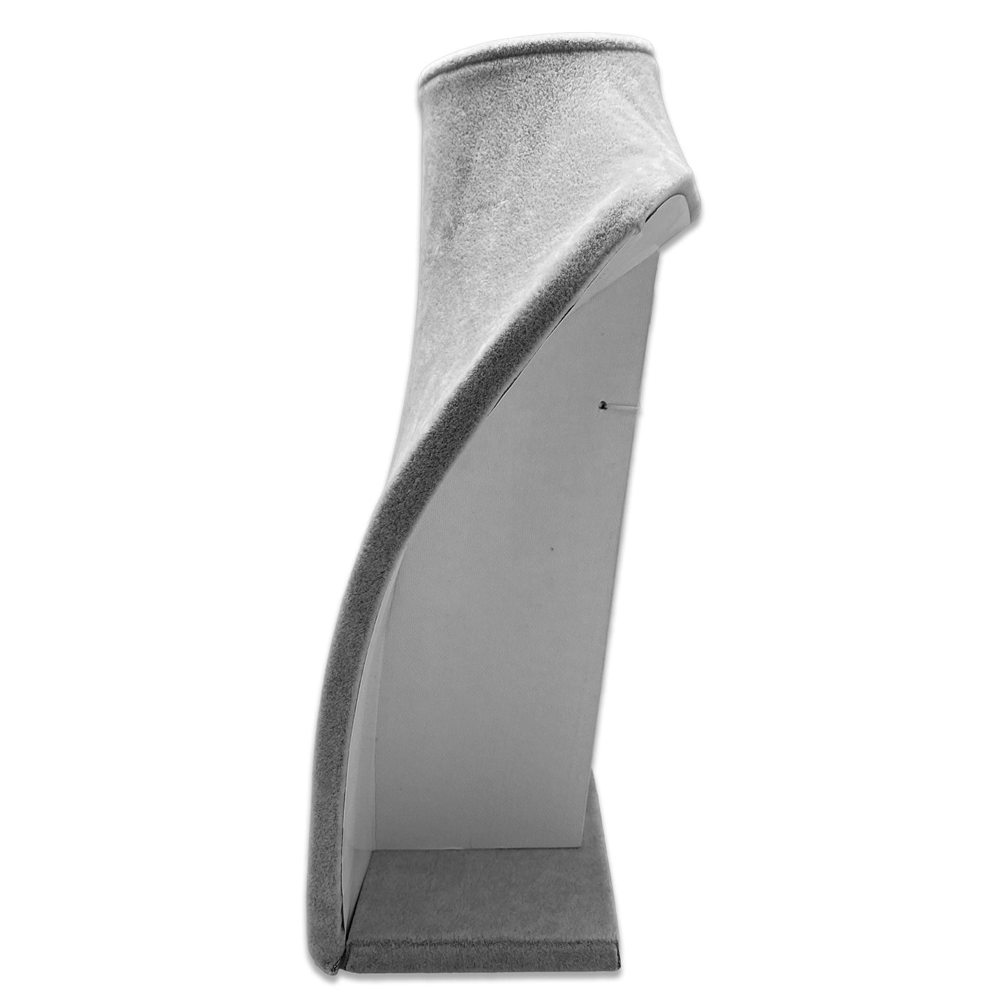 11" Gray Velvet Necklace Bust Display