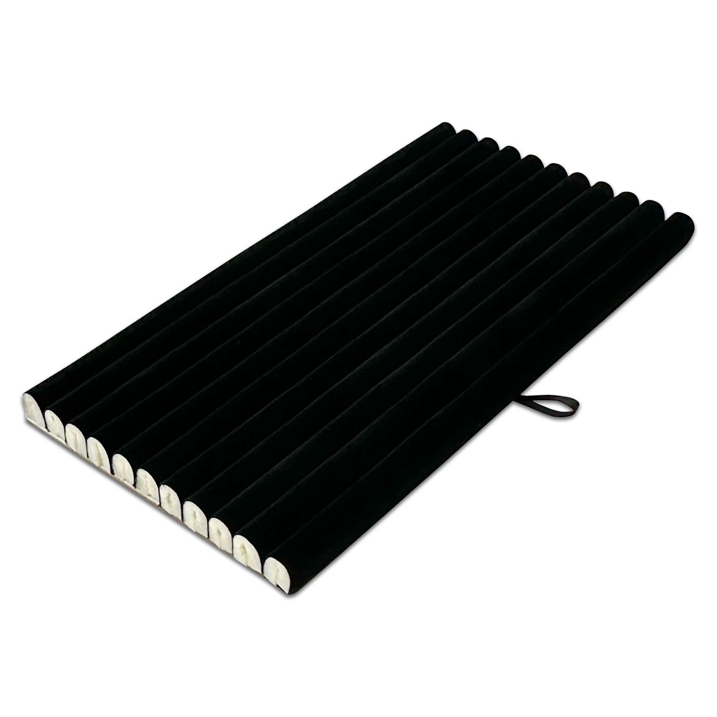 15 1/2" x 7 5/8" Black Velvet 11 Roll Ring Foam Insert