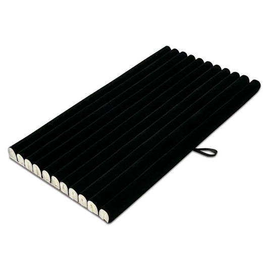 15 1/2" x 7 5/8" Black Velvet 11 Roll Ring Foam Insert