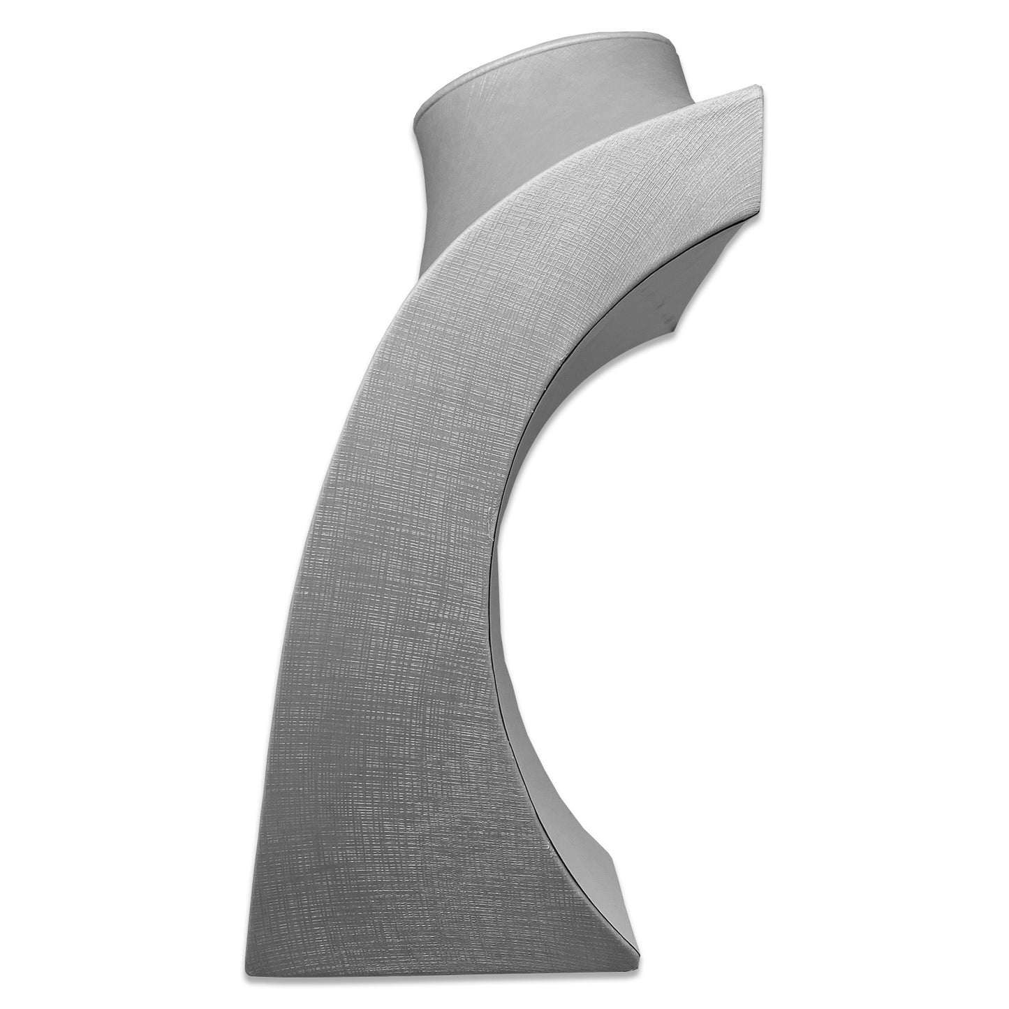 11" Silver Linen Necklace Bust Display