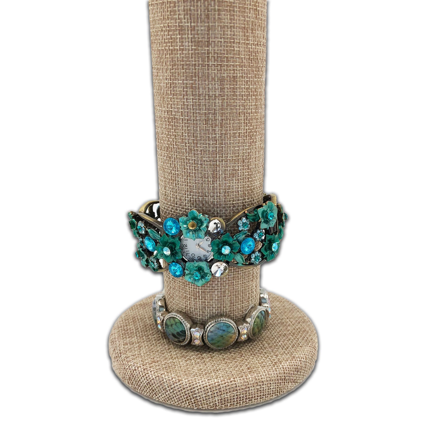 11" Linen Burlap Single Standing Bracelet Roll