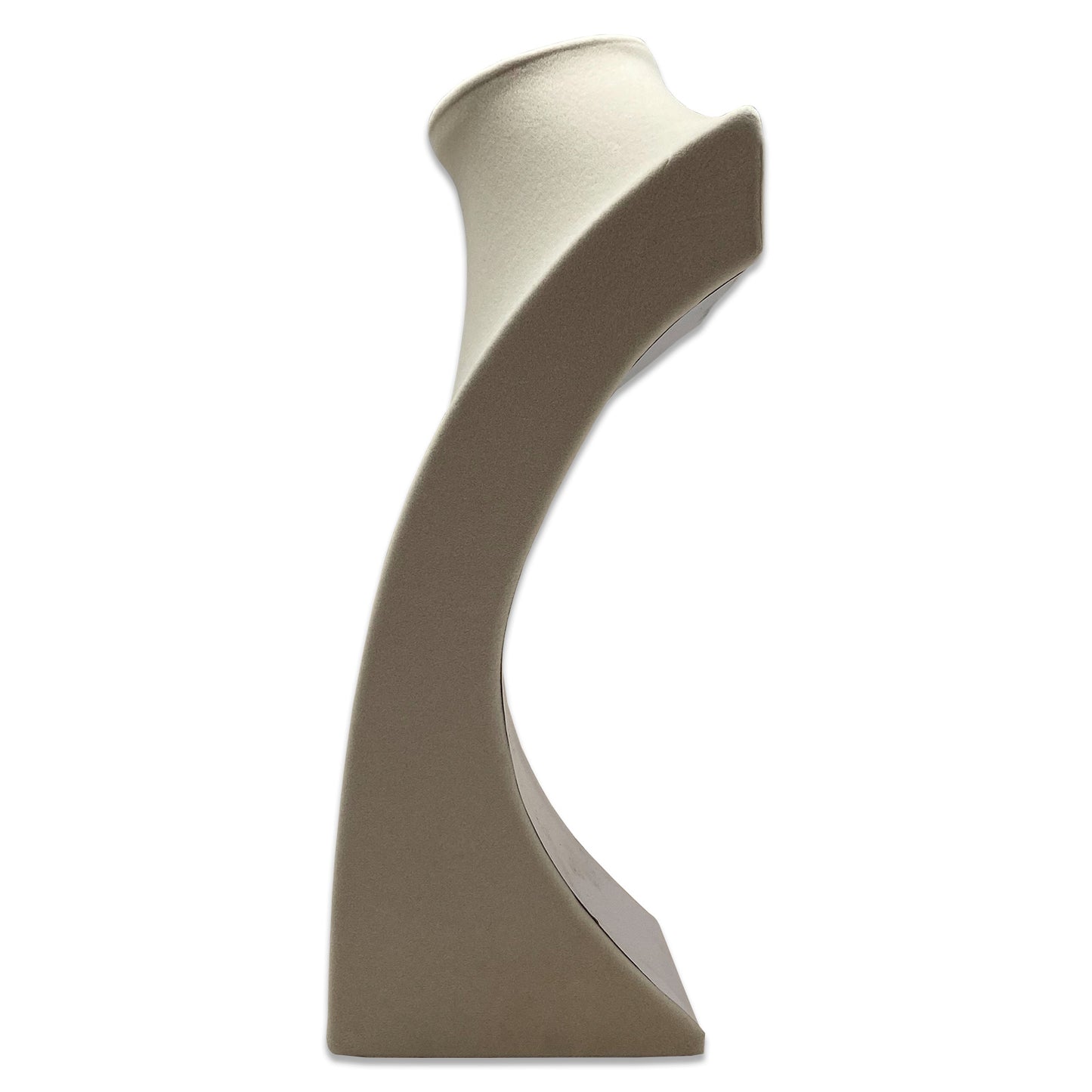 12" Beige Velvet Necklace Bust Display